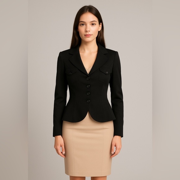 Norisol Ferrari Luxury Black Women's Blazer Size 6 NWOT - Picture 1 of 9